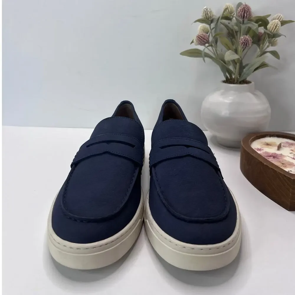 Vionic Thompson Slip-on Penny Loafers Casual Comfort Shoe Navy Men's 12 Wide